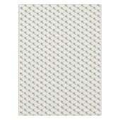 Gray White Star Red Robin Wreate Kerstmis Tafelkleed (Voorkant)