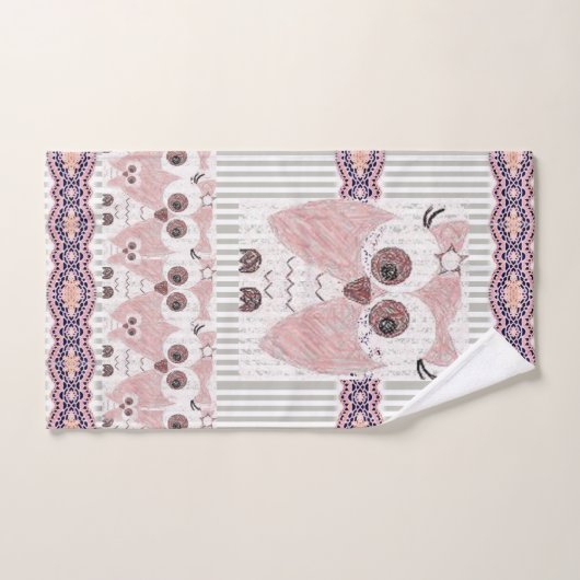 Gray & White Stripe Bathroom Towel Set Ownership Bad Handdoek (Handdoek)