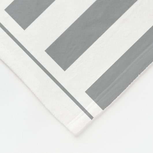 Gray & White Striped Farmhouse Pattern Name Fleece (Hoek)