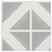 Gray White Trendy Triangles Pattern Fabric Stof (Close Up)