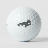 Gray & White Tuxedo Cat Golfballen (Voorkant)