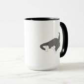 Gray & White Tuxedo Cat Mok (Voorkant rechts)