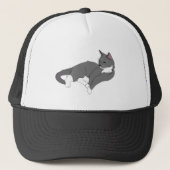 Gray & White Tuxedo Cat Trucker Pet (Voorkant)