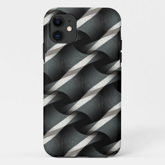 Gray + White Weave Funky Pattern iPhone 5 Hoesje (Achterkant)