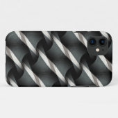 Gray + White Weave Funky Pattern iPhone 5 Hoesje (Achterkant (horizontaal))
