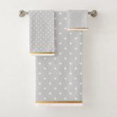 GRAY WHITGOLD SPOT BATHROOM TOWEL SET BAD HANDDOEK (Insitu)