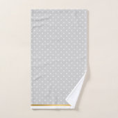 GRAY WHITGOLD SPOT BATHROOM TOWEL SET BAD HANDDOEK (Handdoek)