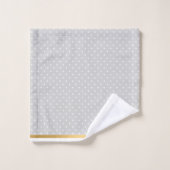 GRAY WHITGOLD SPOT BATHROOM TOWEL SET BAD HANDDOEK (Wasdoekje)