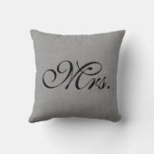 Gray Wifey Mrs Pillow Kussen (Achterkant)