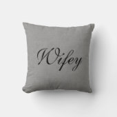 Gray Wifey Mrs Pillow Kussen (Voorkant)