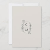 Gray Wildflower Bohemian Arch Wedding Kaart (Achterkant)