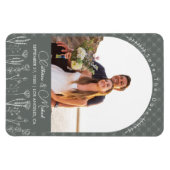 Gray Wildflower Bohemian Arch Wedding Magneet (Horizontaal)