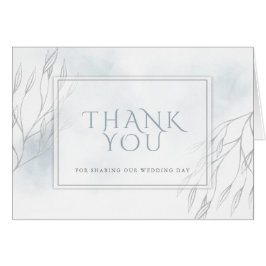 Gray Willow Branch en Dusty Blue Waterverf