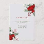 Gray Winter Holiday Mason Jar Weddenschappen Recep Informatiekaartje (Voorkant)