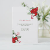 Gray Winter Holiday Mason Jar Weddenschappen Recep Informatiekaartje (Staand voorkant)