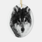 Gray Wolf aantrekkelijk Keramisch Ornament (Rechts)