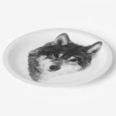 Gray Wolf aantrekkelijk Papieren Bordje (Gekanteld)