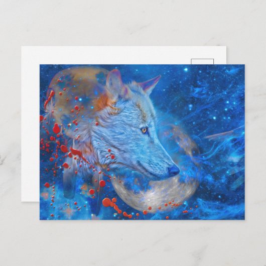 GRAY WOLF ALPHA WAVES BRIEFKAART (Voorkant / Achterkant)