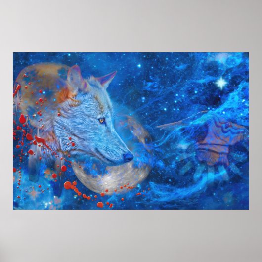 GRAY WOLF ALPHA WAVES POSTER (Voorkant)