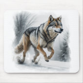 Gray Wolf Animal Art Muismat (Voorkant)