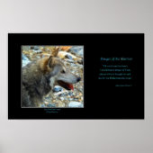 GRAY WOLF Art Poster & Wilderness Poem (Voorkant)