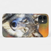 Gray Wolf Art schilderen Case-Mate iPhone Case (Achterkant (horizontaal))