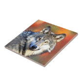 Gray Wolf Art schilderen Tegeltje (Zijkant)