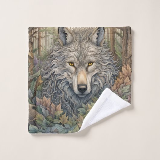 Gray Wolf Bad Handdoek (Wasdoekje)