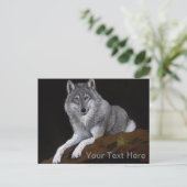 Gray Wolf Briefkaart (Staand voorkant)