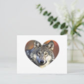 Gray Wolf Briefkaart (Staand voorkant)