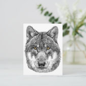 Gray Wolf Briefkaart (Staand voorkant)