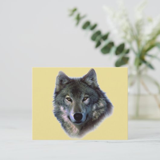 Gray Wolf Briefkaart (Staand voorkant)