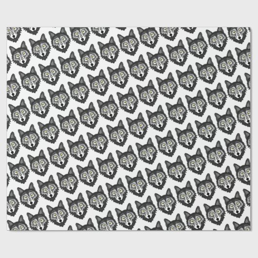 Gray Wolf Cadeaupapier (Vlak)