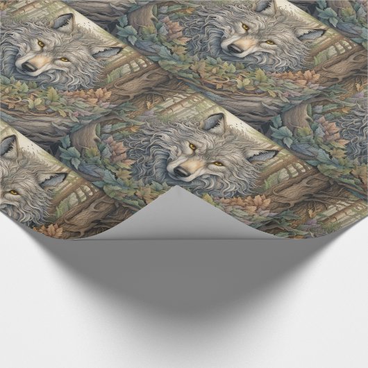 Gray Wolf Cadeaupapier (Hoek)
