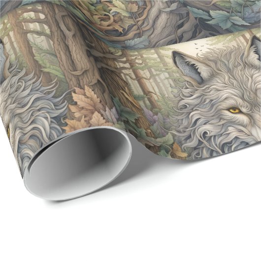 Gray Wolf Cadeaupapier (Rol Hoek)