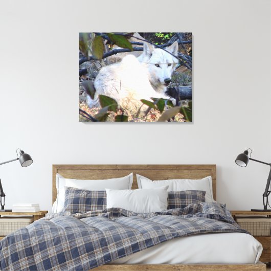 Gray Wolf Canvas (Insitu (Slaapkamer))