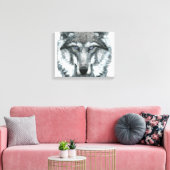 Gray Wolf Canvas Afdruk (Insitu (Woonkamer))