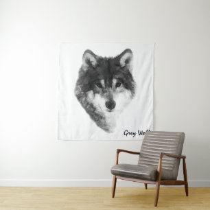 Gray Wolf charming Wandkleed