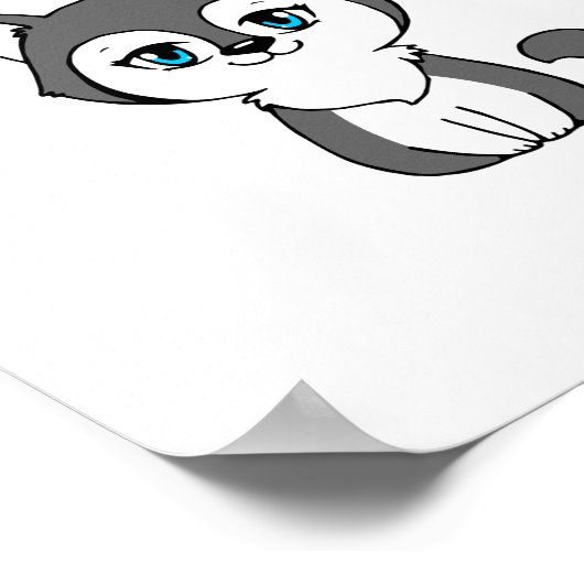 Gray Wolf Chibi Style Poster (Hoek)