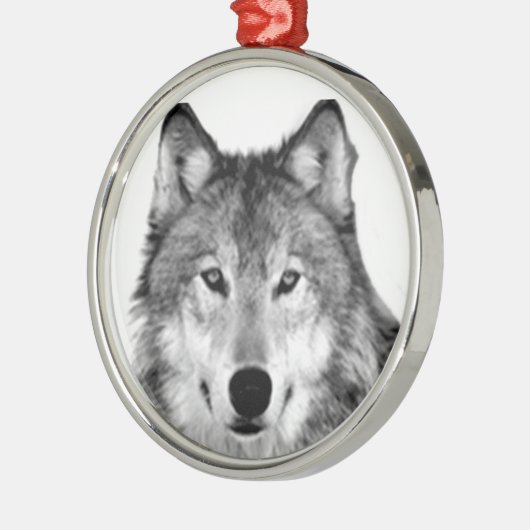 GRAY WOLF CHRISTMAS ORNAMENT (Links)