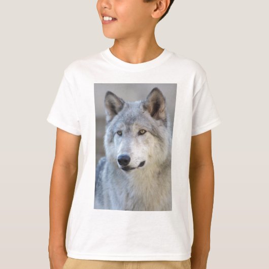 Gray Wolf Closeup T-shirt (Voorkant)