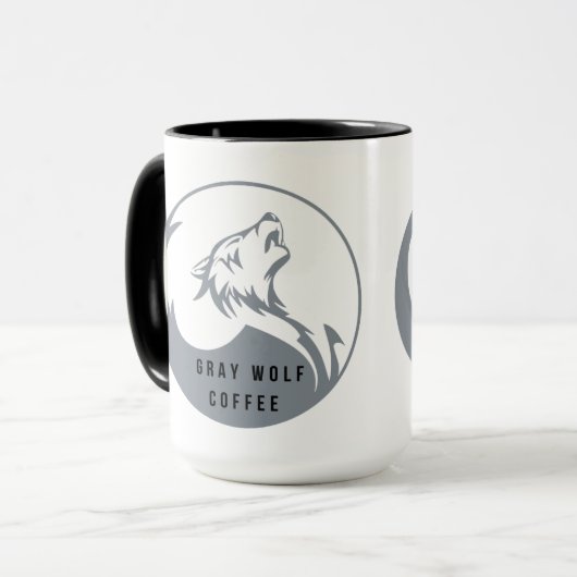Gray Wolf Coffee 15oz Mok (Voorkant links)