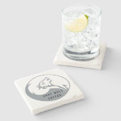 Gray Wolf Coffee Stone Onderzetter (Zijkant)