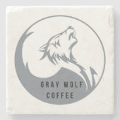 Gray Wolf Coffee Stone Onderzetter (Voorkant)