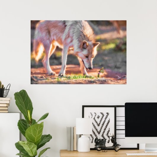 GRAY WOLF COLORFUL ENCOUNTER POSTER (Thuiskantoor)