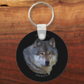 GRAY WOLF Design Wildlife Art Key-chain Sleutelhanger (Voorkant)