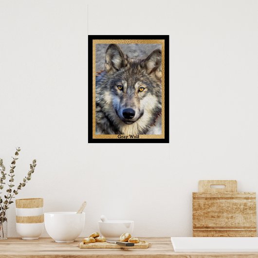 Gray Wolf Dignity Poster (Keuken)