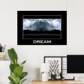 Gray Wolf DREAM Motivatie Art Poster (Thuiskantoor)