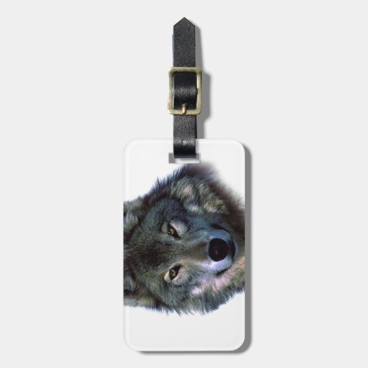 Gray Wolf Eyes Bagagelabel (Voorkant verticaal)