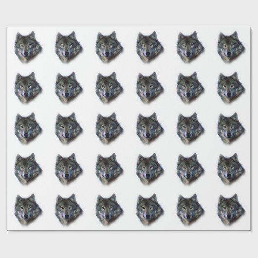 Gray Wolf Eyes Cadeaupapier (Vlak)